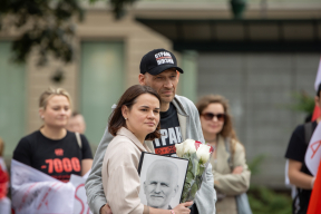 Фотофакт. Митинг Тихановских в центре Вильнюса